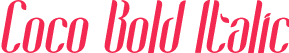 Coco Bold Italic